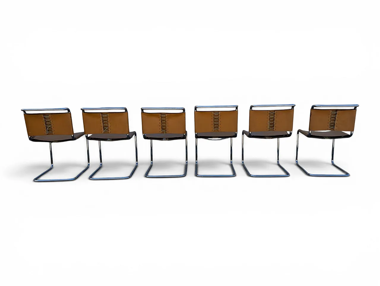 Set of 6 style chairs mod. Spoleto Knoll International. 70s 3