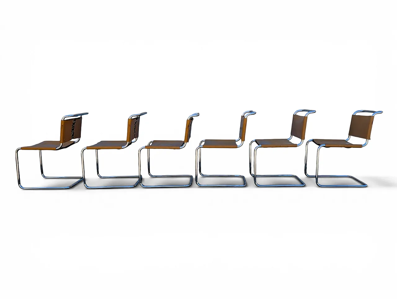 Set of 6 style chairs mod. Spoleto Knoll International. 70s 4