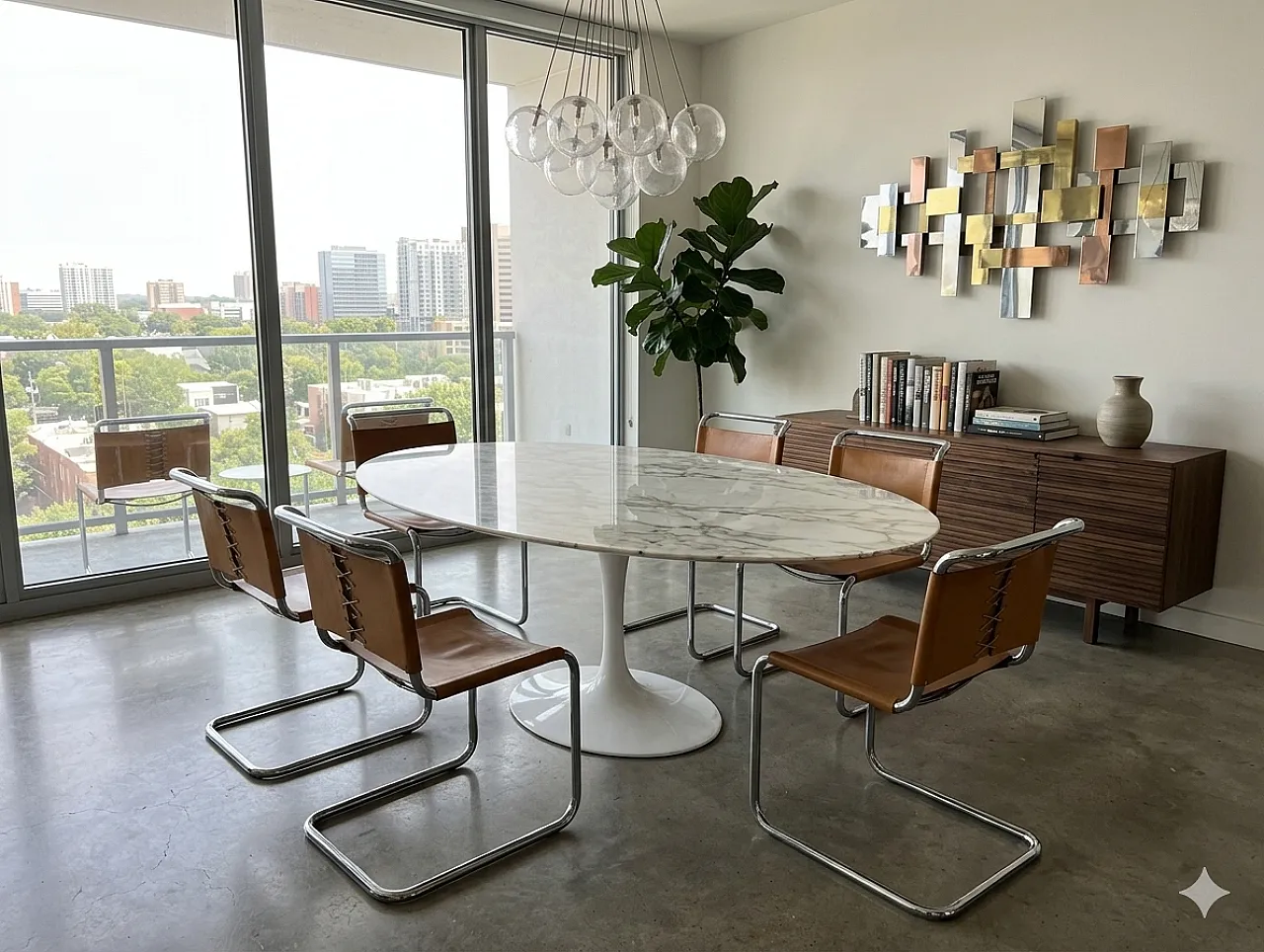 Set of 6 style chairs mod. Spoleto Knoll International. 70s 15