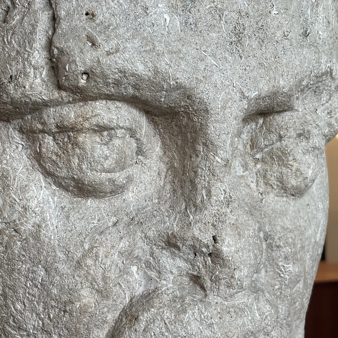 Stone head sculpture in Sicily, 17th century 8