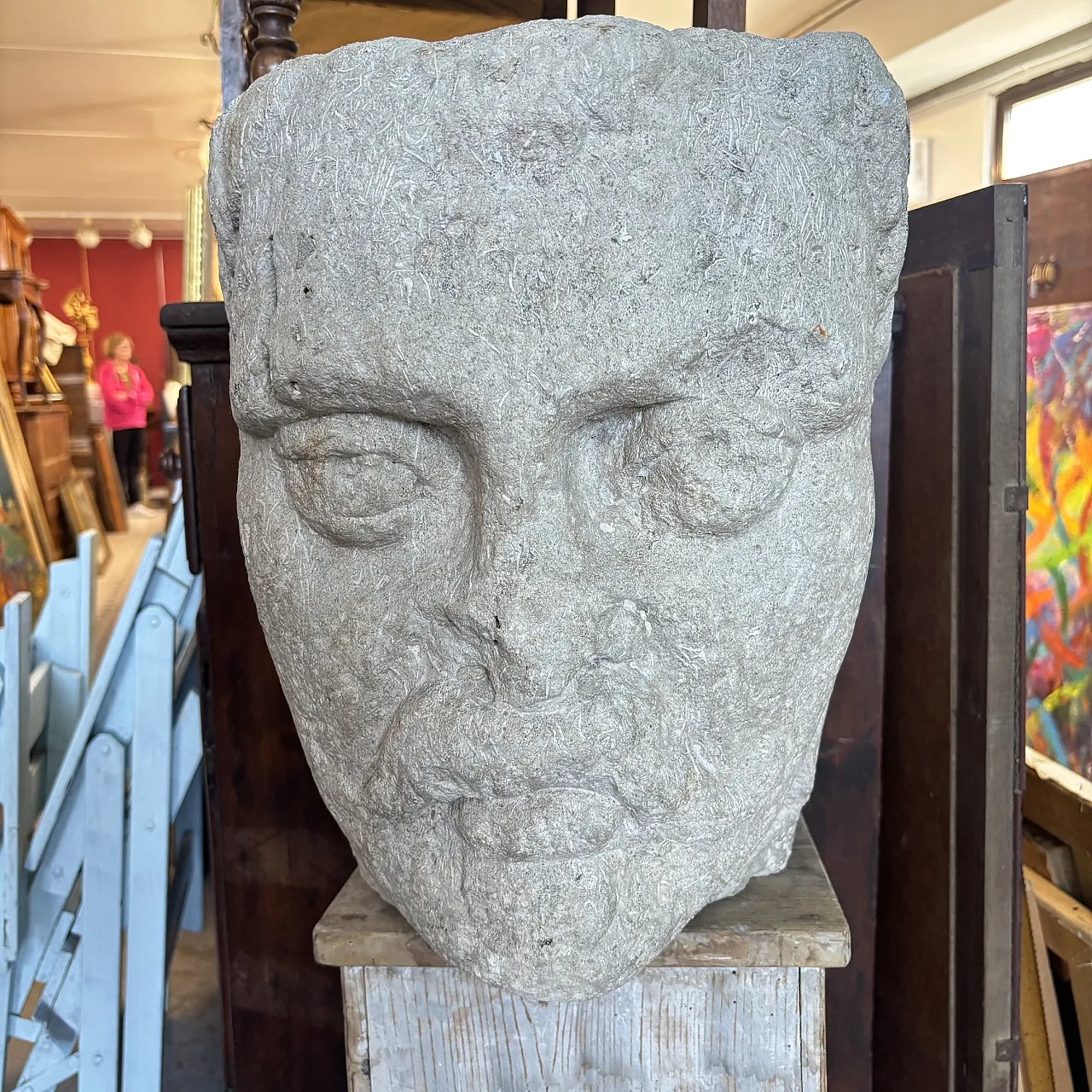 Stone head sculpture in Sicily, 17th century 20