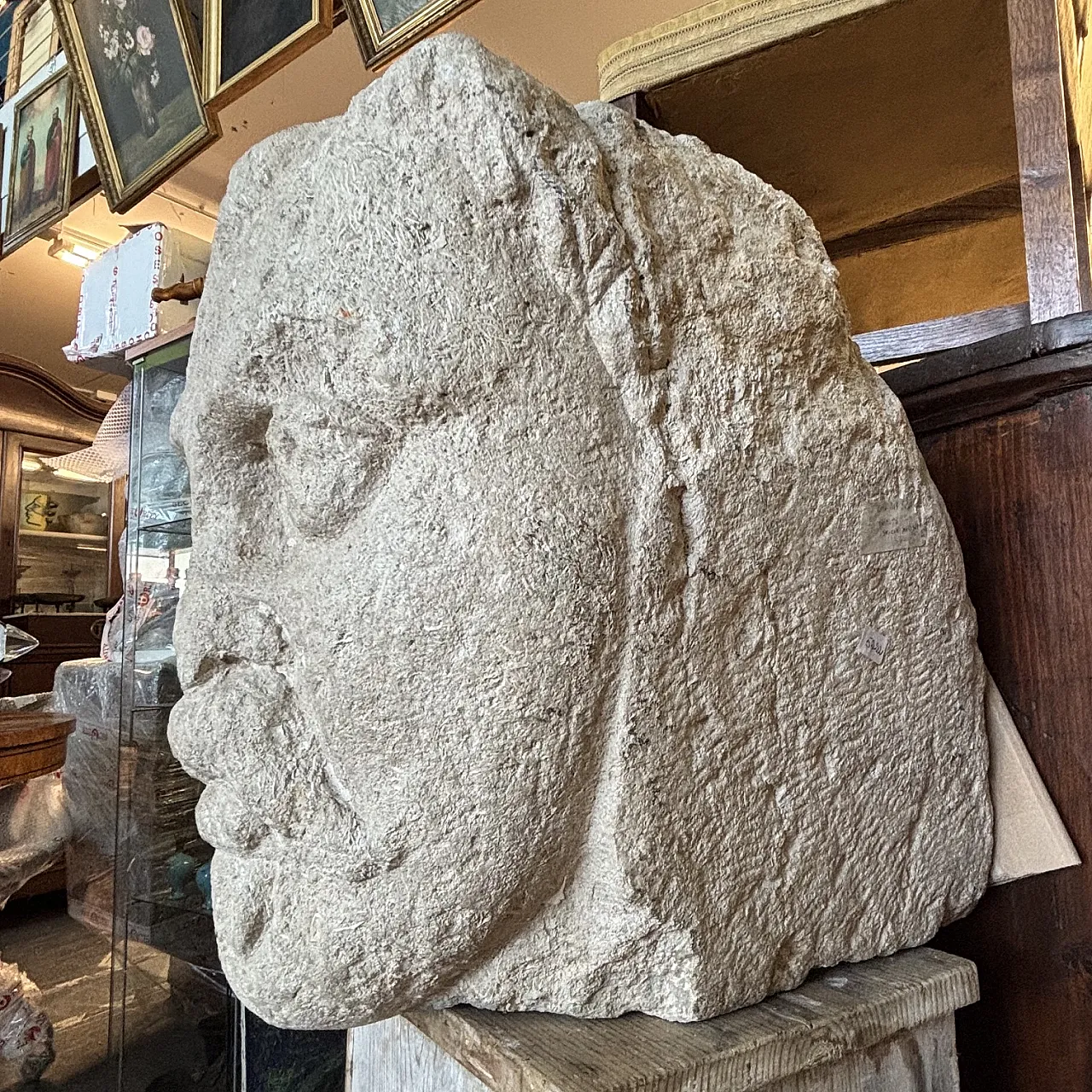 Stone head sculpture in Sicily, 17th century 26