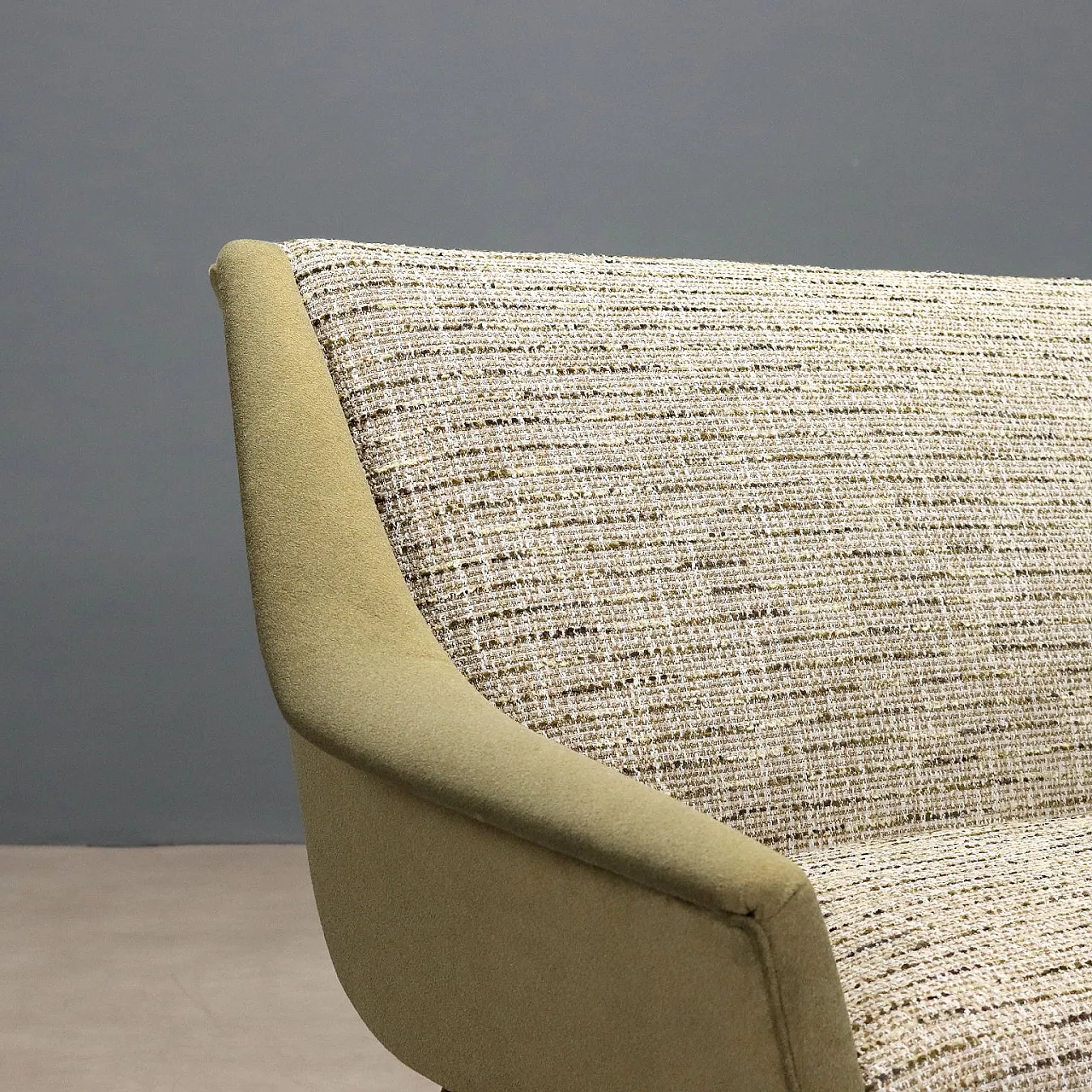 Sofa in foam padding and fabric, mid-20th century 4