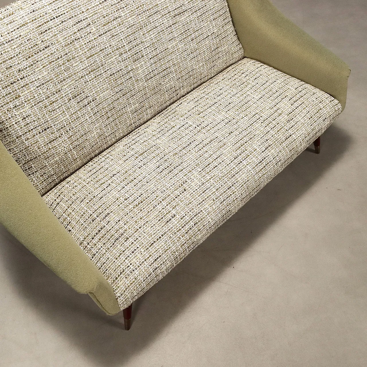 Sofa in foam padding and fabric, mid-20th century 8
