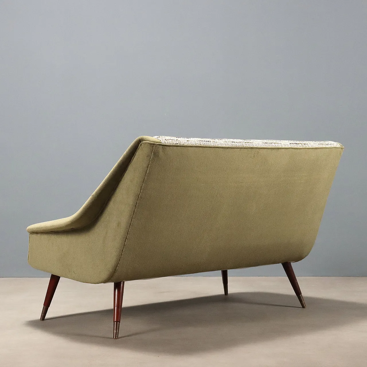 Sofa in foam padding and fabric, mid-20th century 9