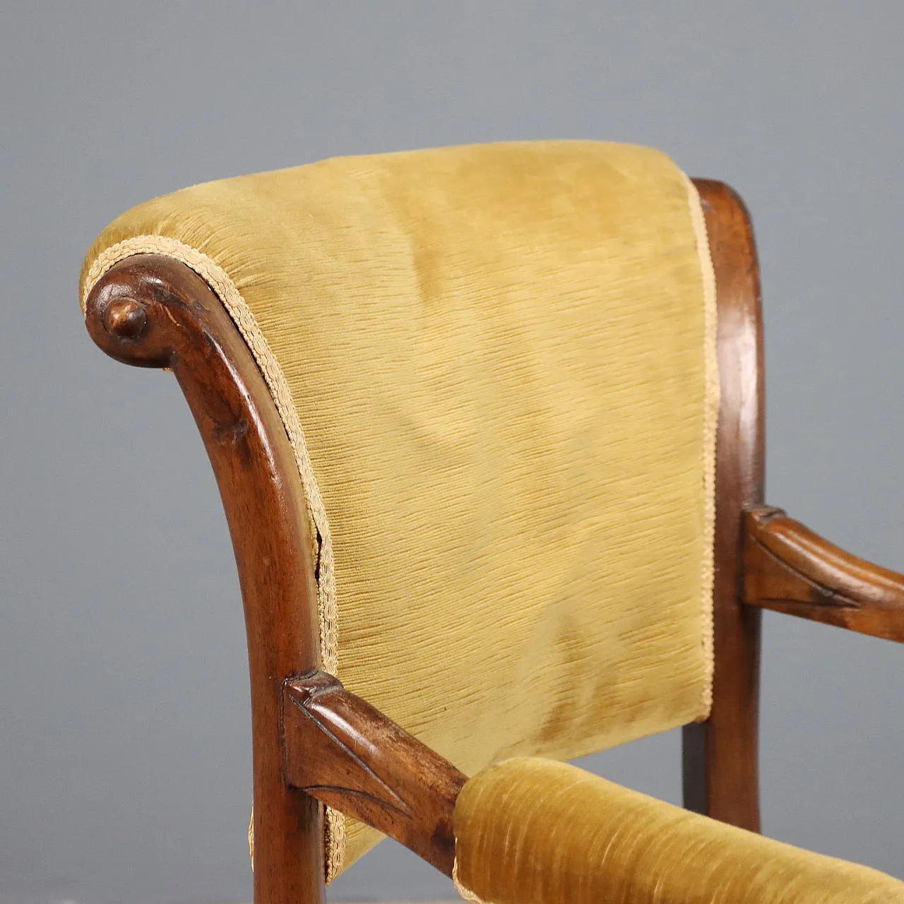 Walnut armchair, late 19th century 4