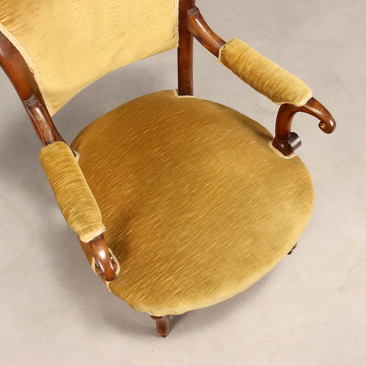 Walnut armchair, late 19th century 7