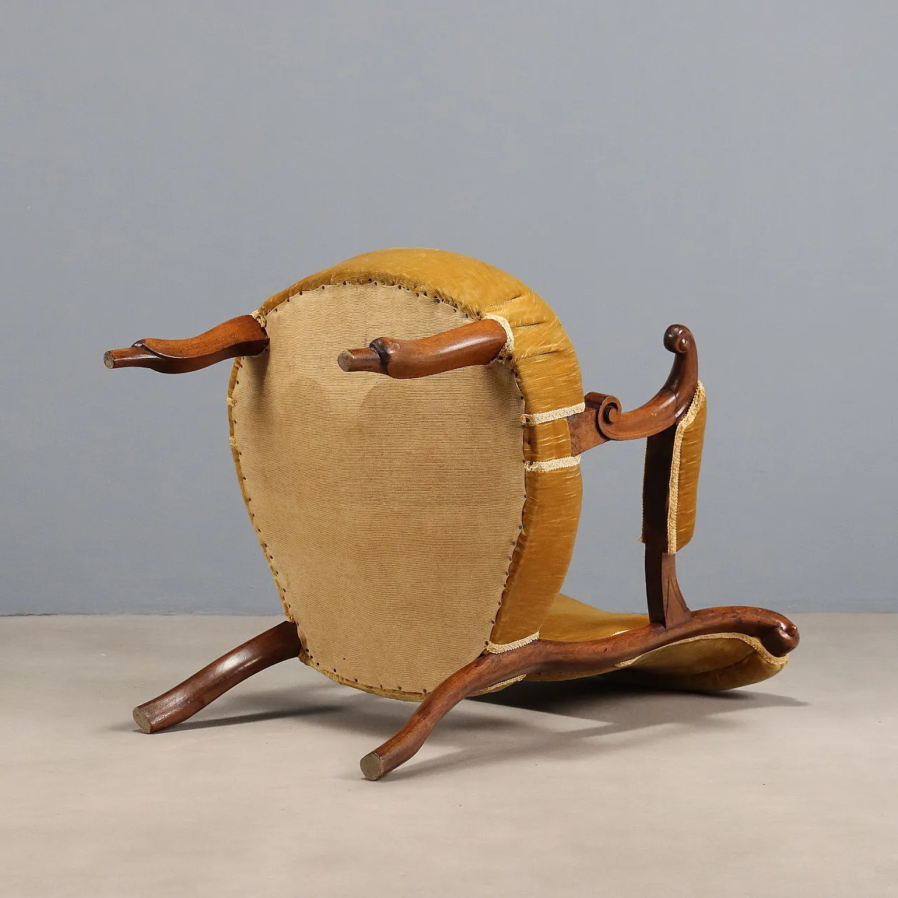 Walnut armchair, late 19th century 9