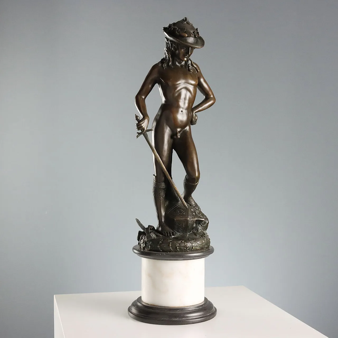 Bronze sculpture after Donatello's David, 20th century 1