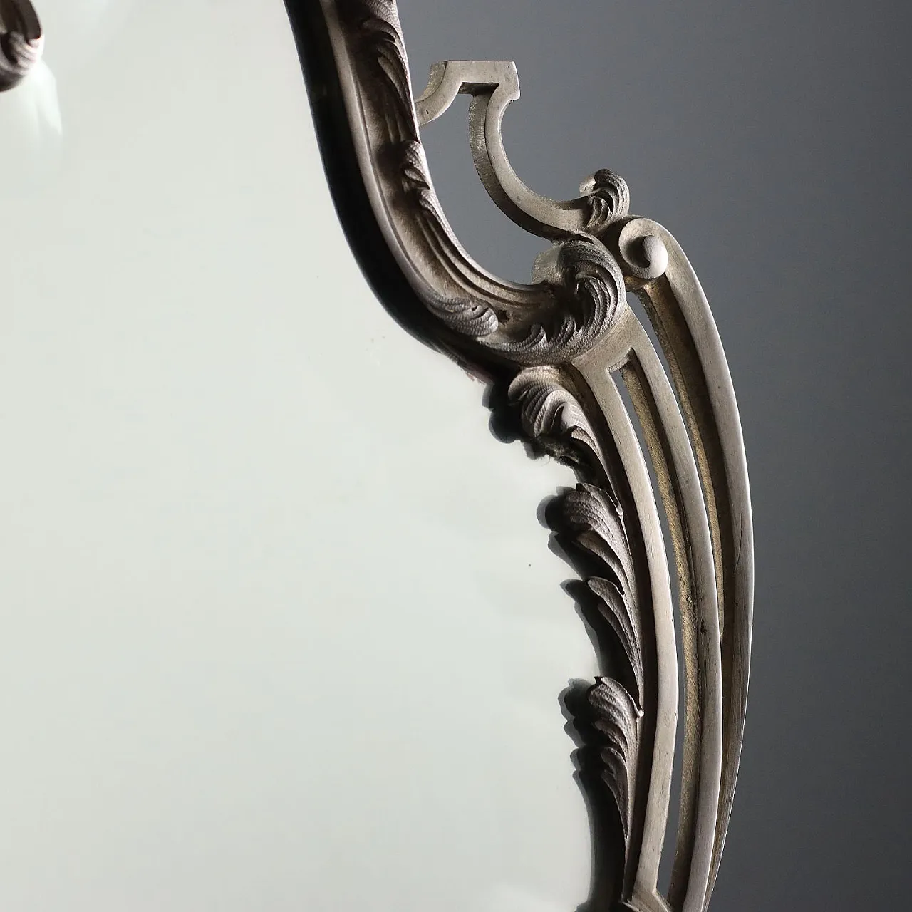 Specchio da tavolo in bronzo in stile Rococò, '900 5