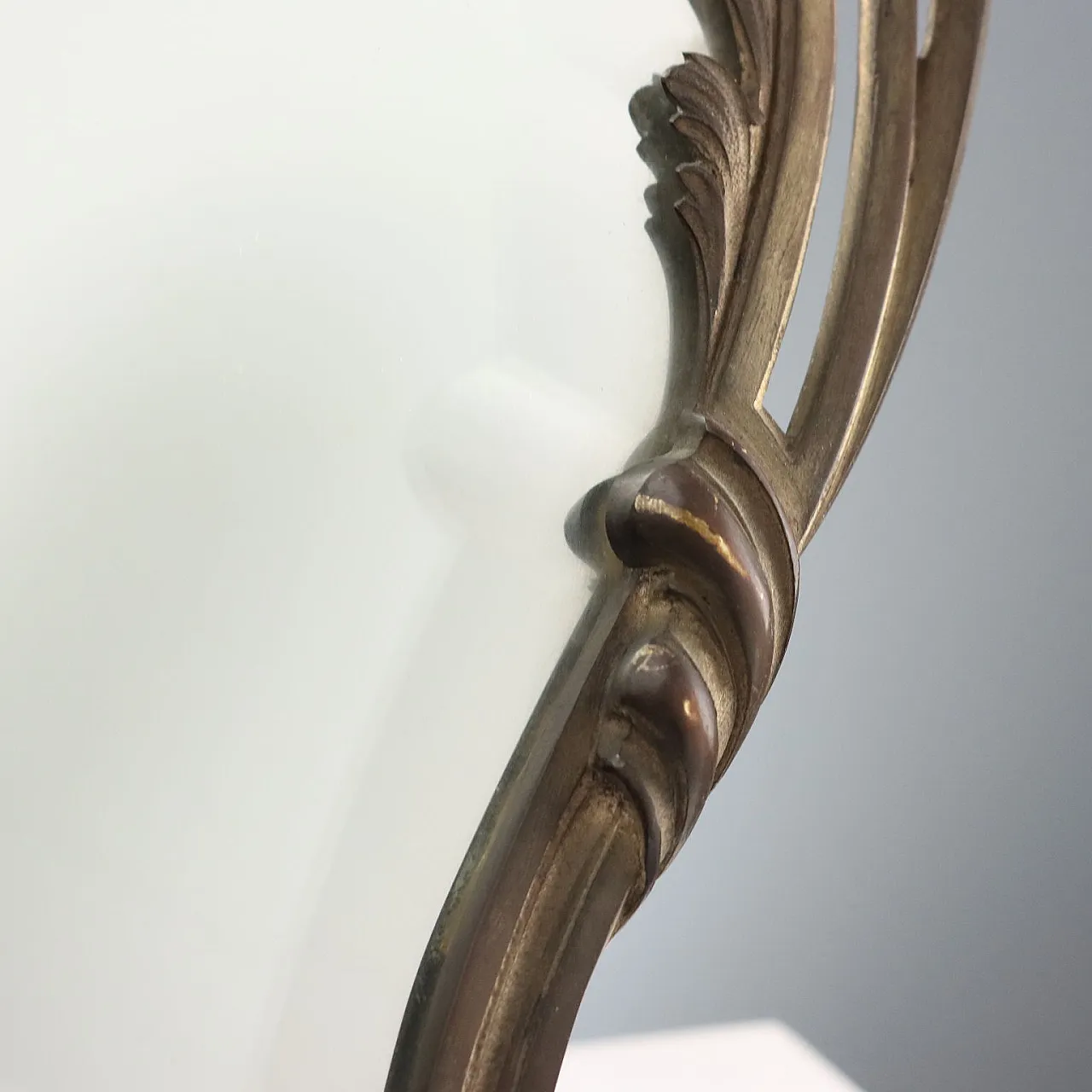 Specchio da tavolo in bronzo in stile Rococò, '900 7