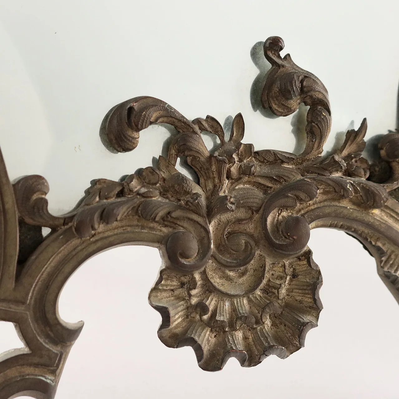 Specchio da tavolo in bronzo in stile Rococò, '900 8