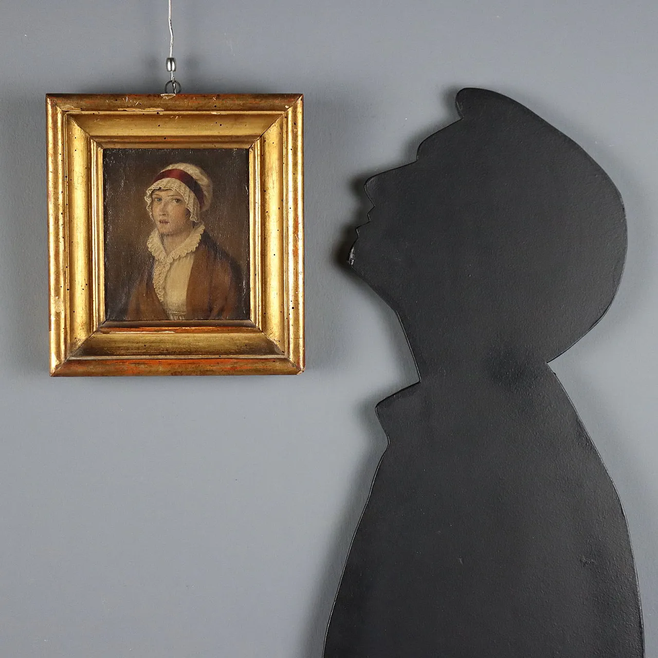 Painted female portrait, 19th century 2