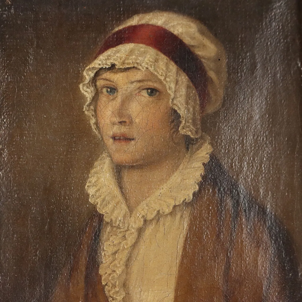 Painted female portrait, 19th century 3