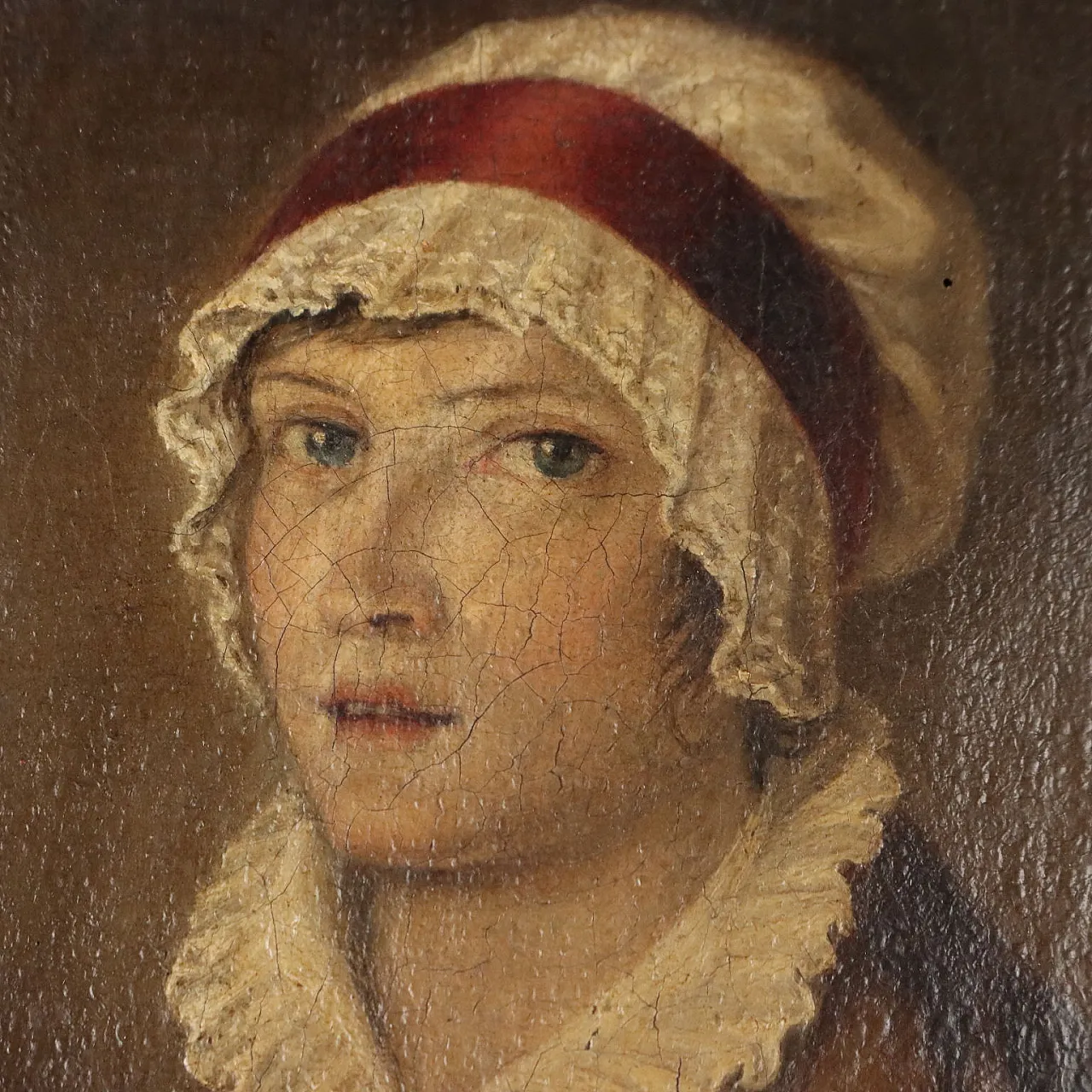 Painted female portrait, 19th century 4