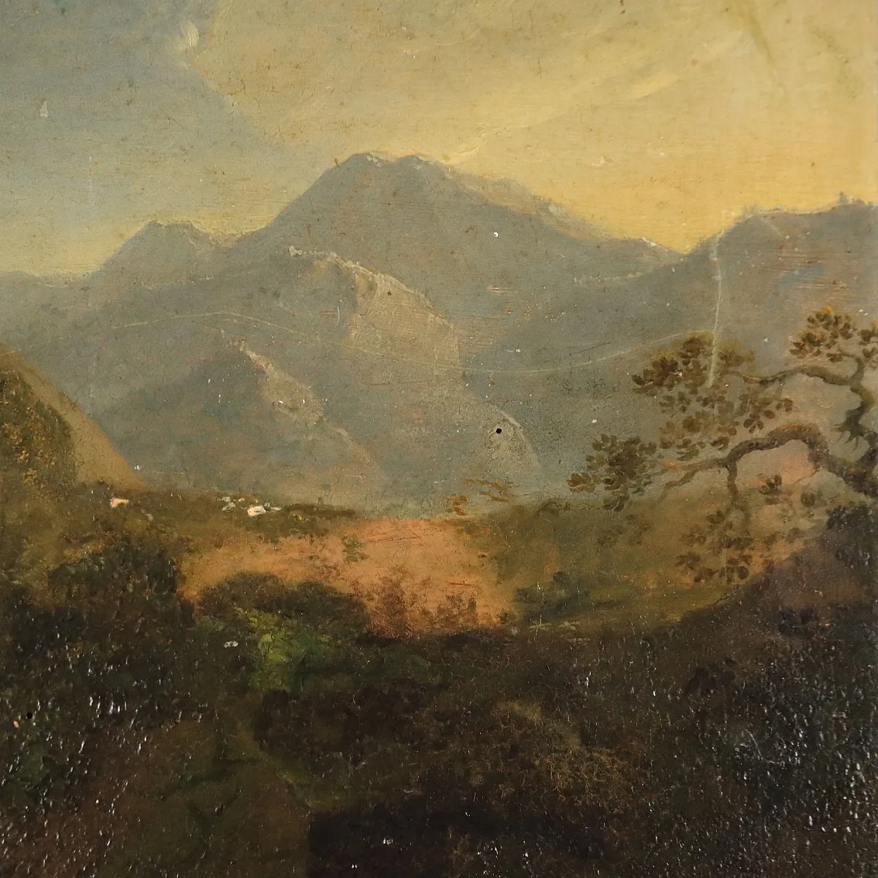 Mountain View, oil on canvas, 19th century 4