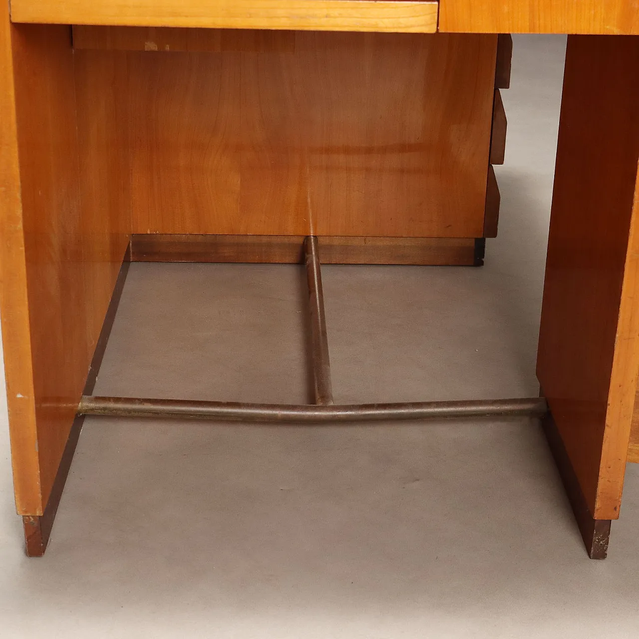 Desk with top, drawers & storage compartments in Formica, 20th century 8