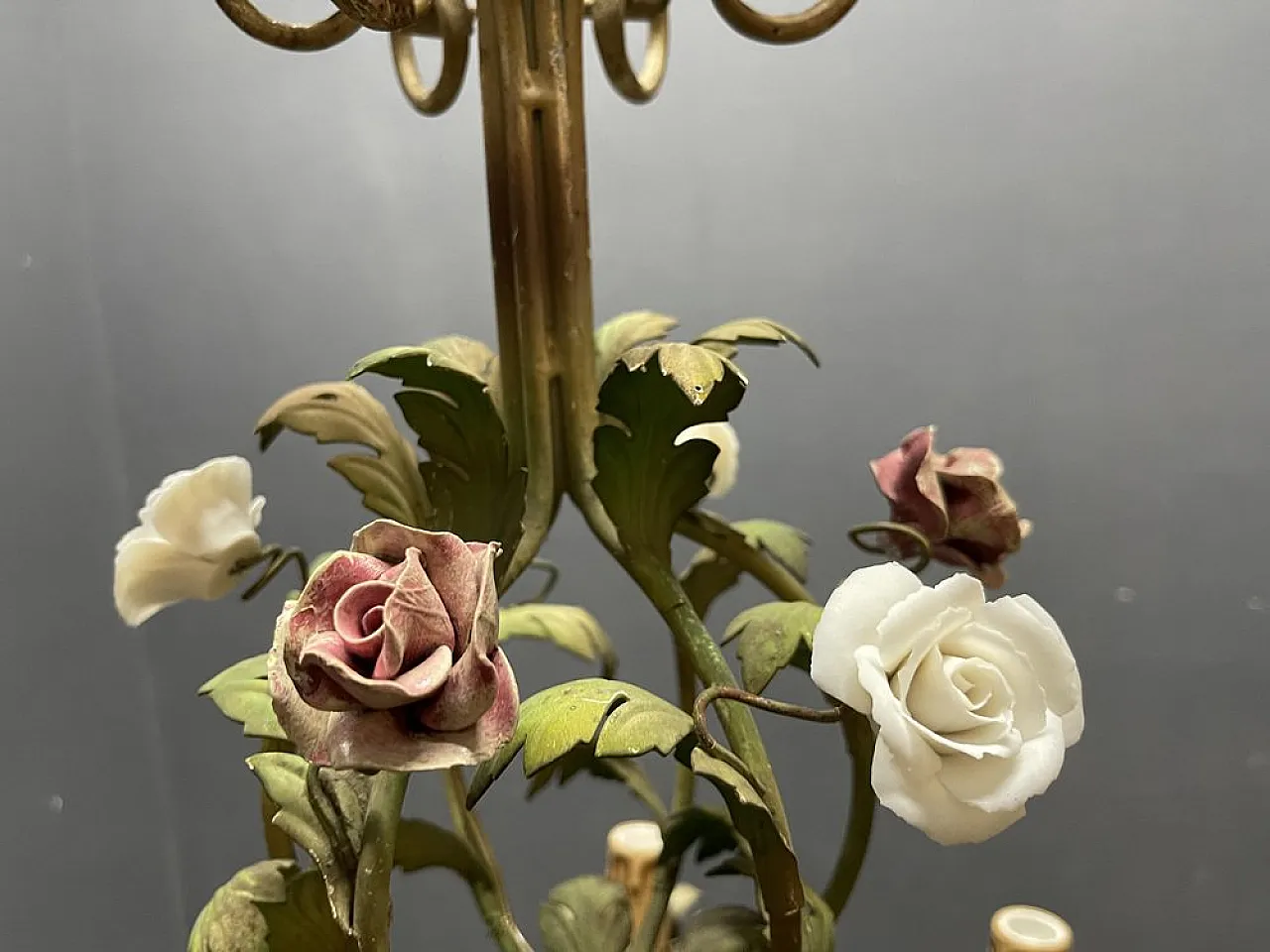 Florentine ceramic chandelier, 1960s 3