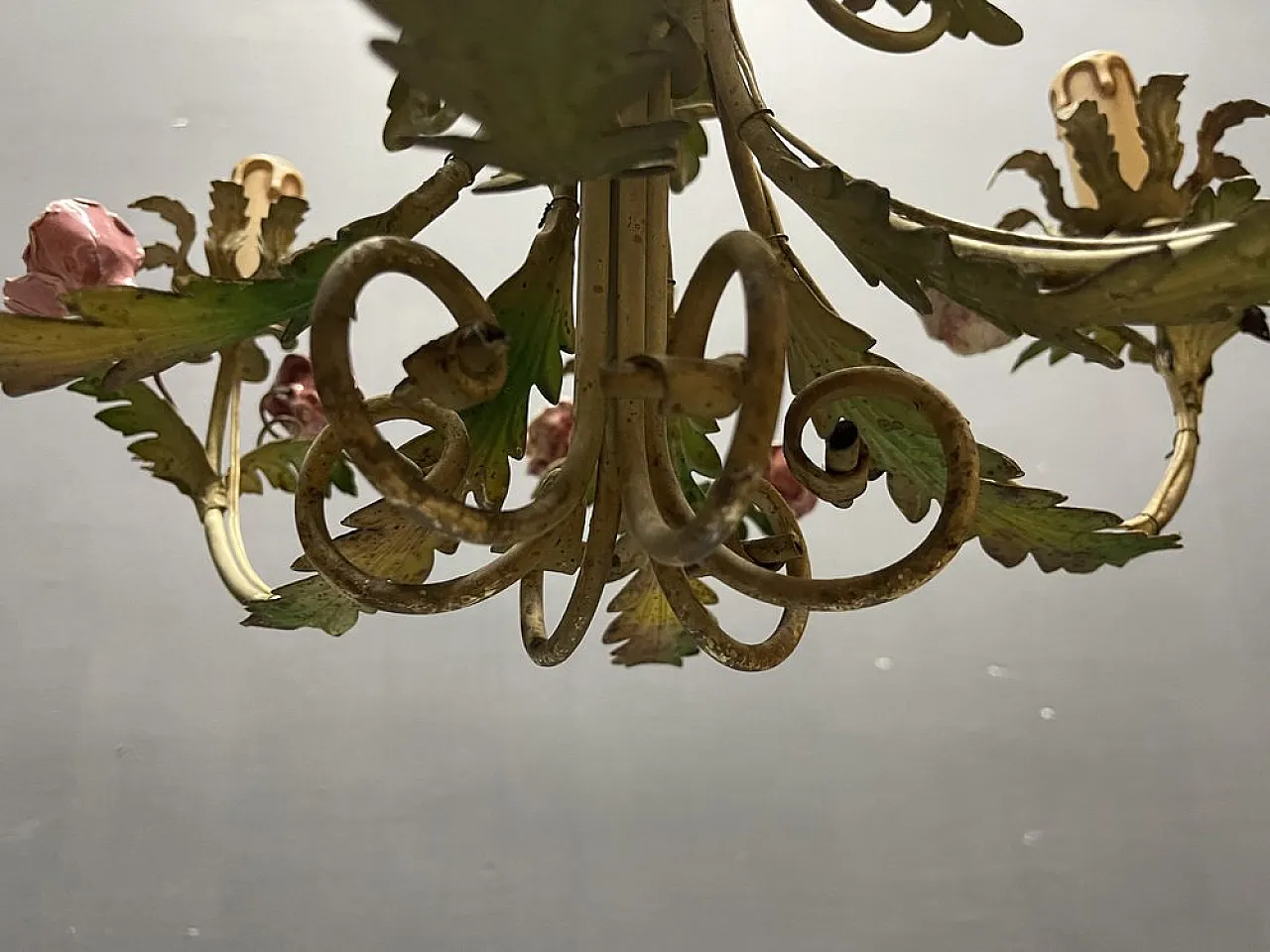 Florentine ceramic chandelier, 1960s 10