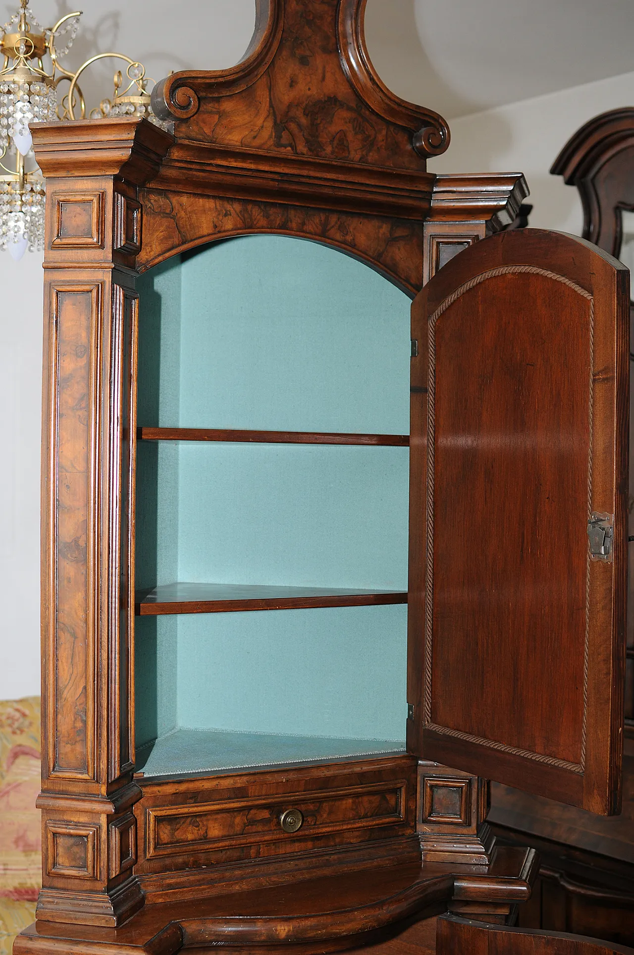 Angoliera con anta a specchio, anni '70 4