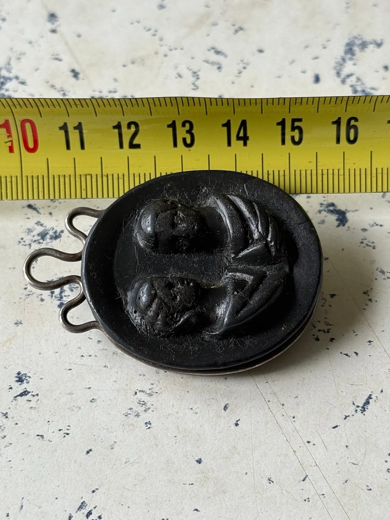 Antico pendente Medusa in argento romano Gorgoneion autentico 5