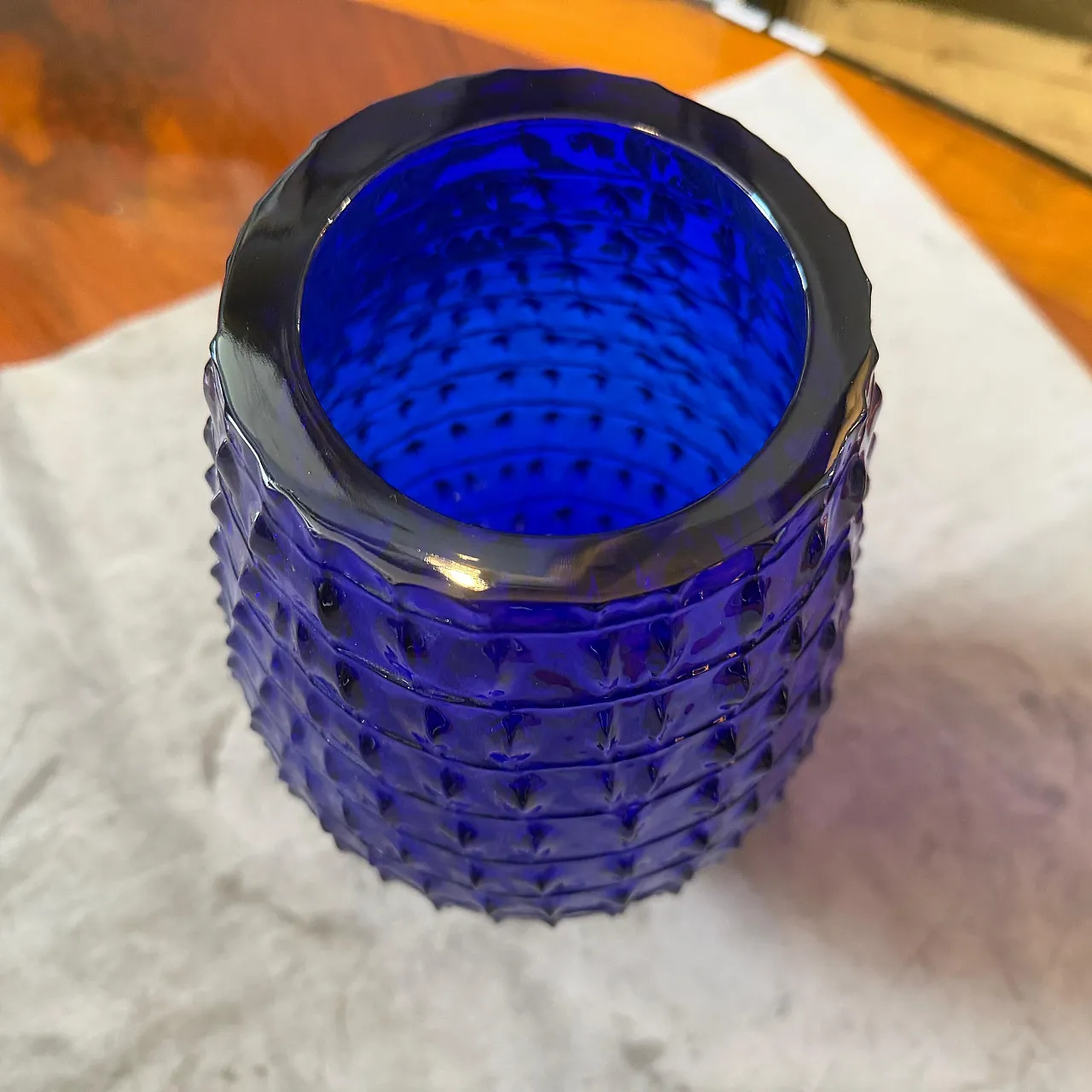 Roberto Cavalli cobalt blue glass vase, 2000s 2