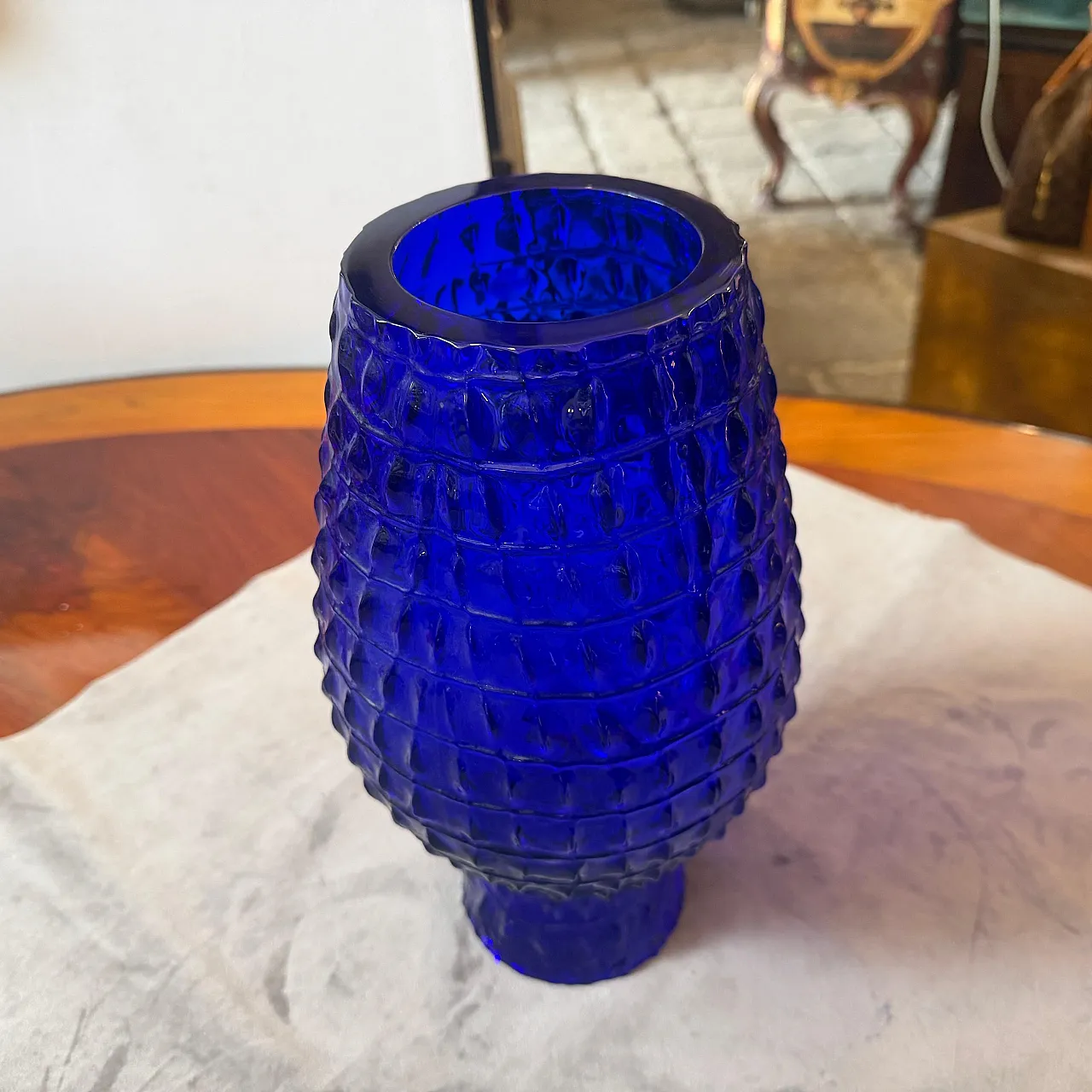 Roberto Cavalli cobalt blue glass vase, 2000s 3