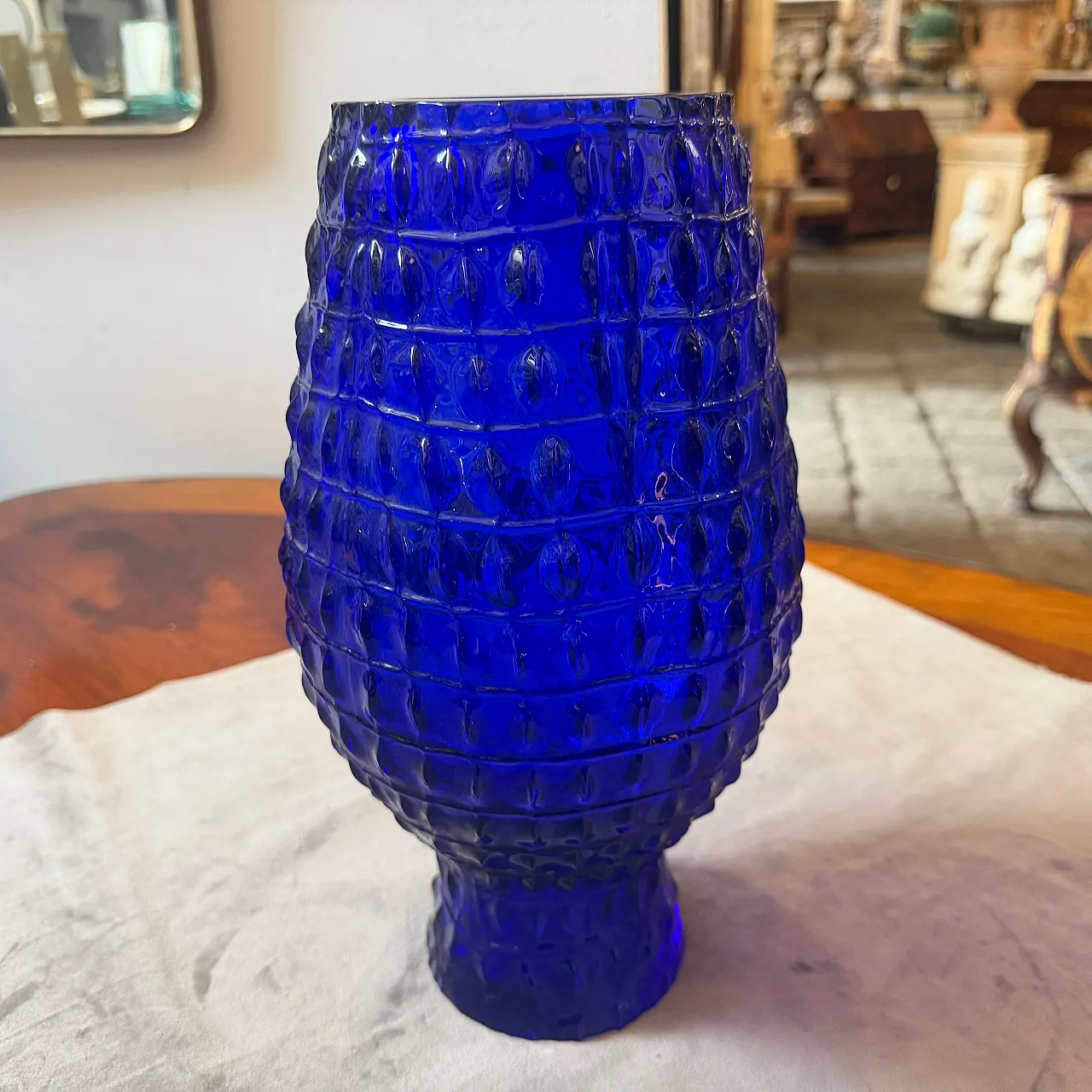 Roberto Cavalli cobalt blue glass vase, 2000s 4