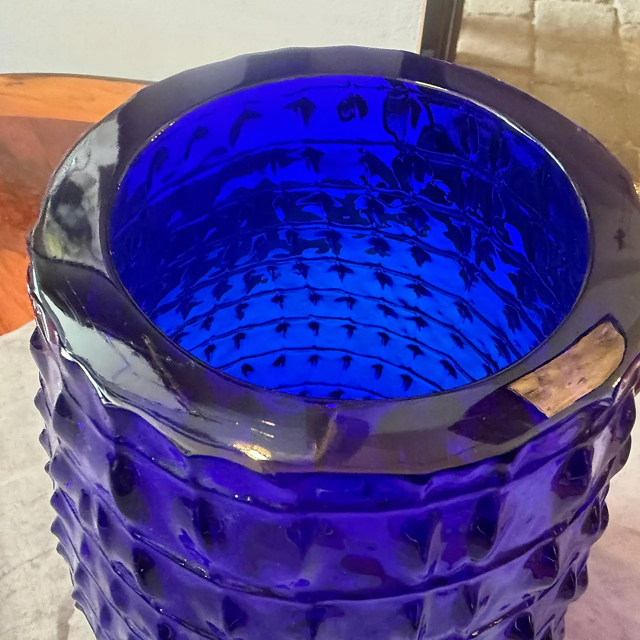 Roberto Cavalli cobalt blue glass vase, 2000s 5