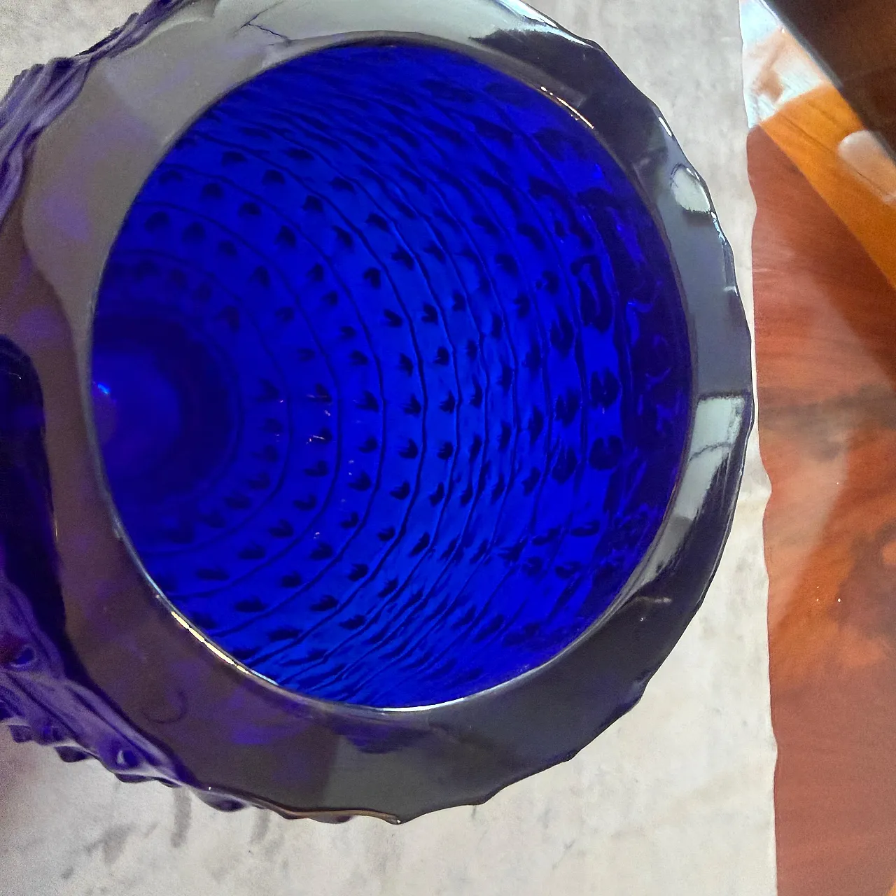 Roberto Cavalli cobalt blue glass vase, 2000s 7