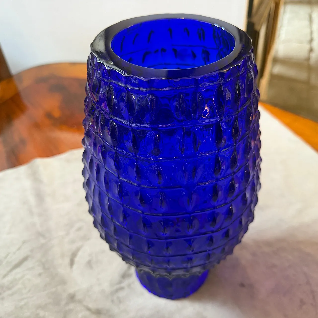 Roberto Cavalli cobalt blue glass vase, 2000s 8