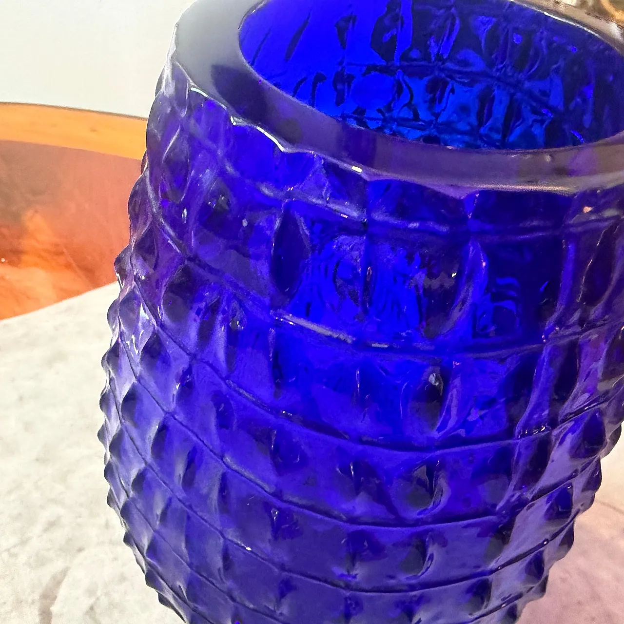 Roberto Cavalli cobalt blue glass vase, 2000s 9