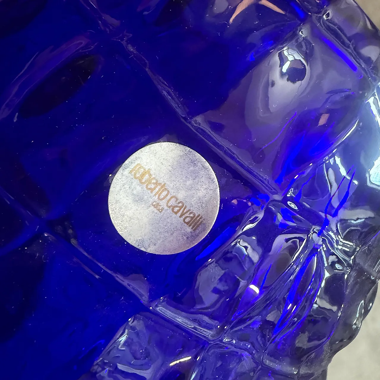 Roberto Cavalli cobalt blue glass vase, 2000s 10