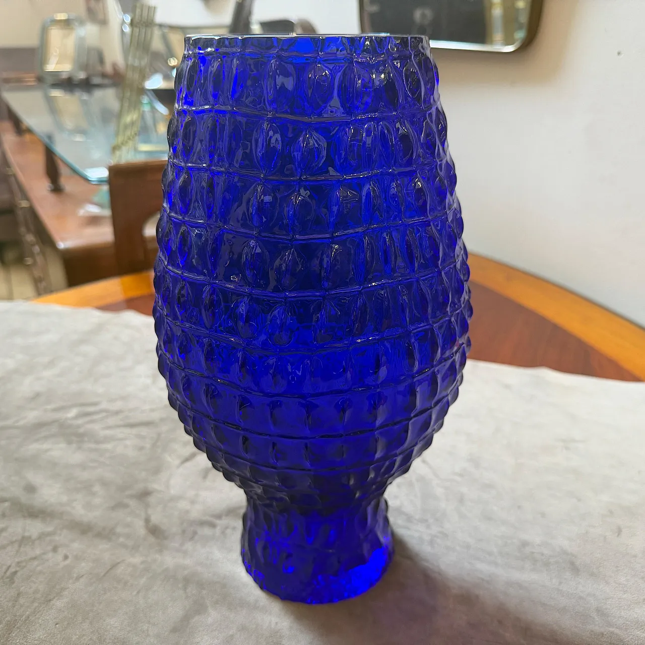 Roberto Cavalli cobalt blue glass vase, 2000s 11