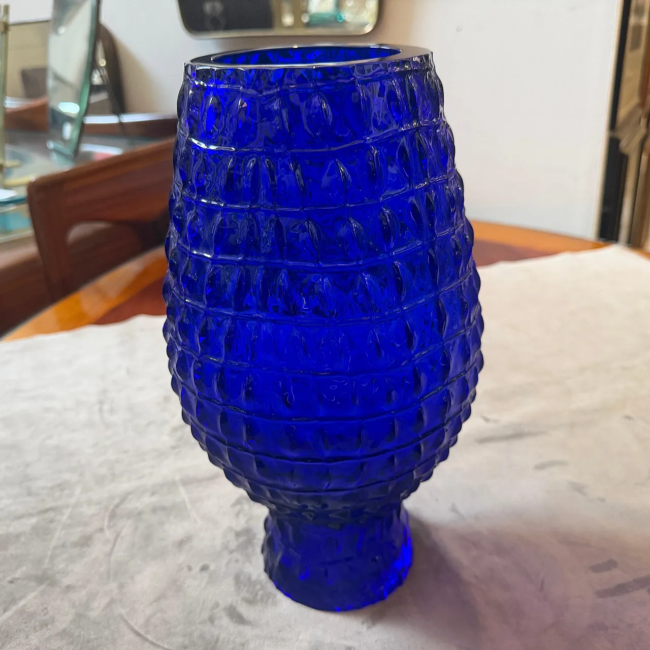 Roberto Cavalli cobalt blue glass vase, 2000s 12