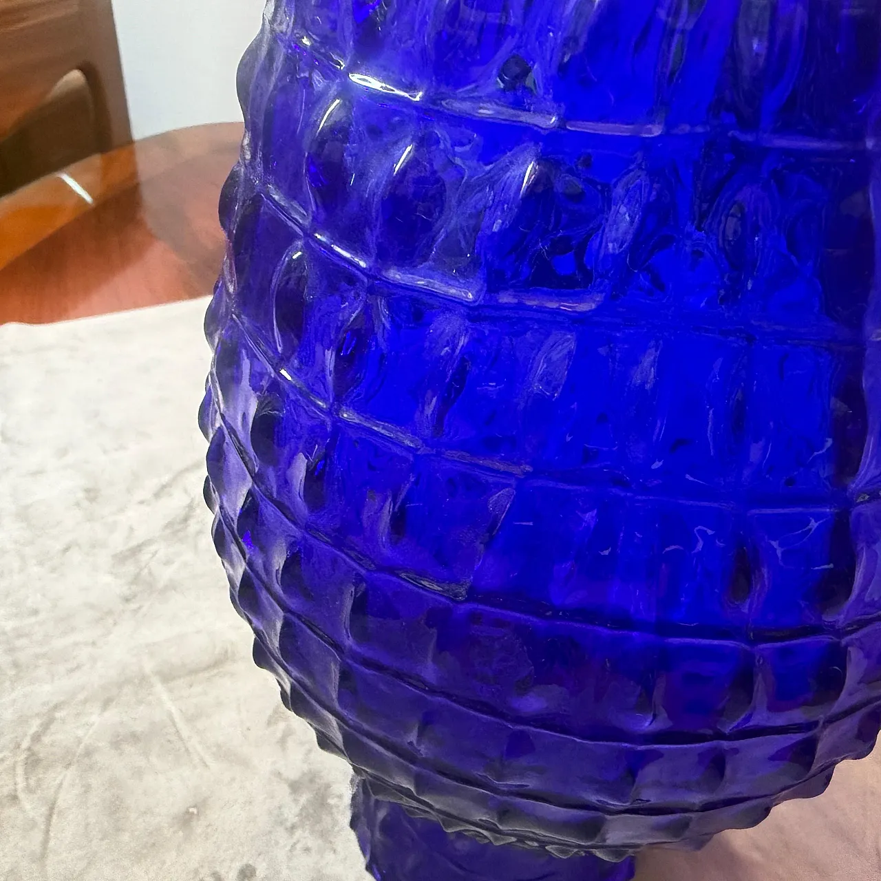 Roberto Cavalli cobalt blue glass vase, 2000s 14