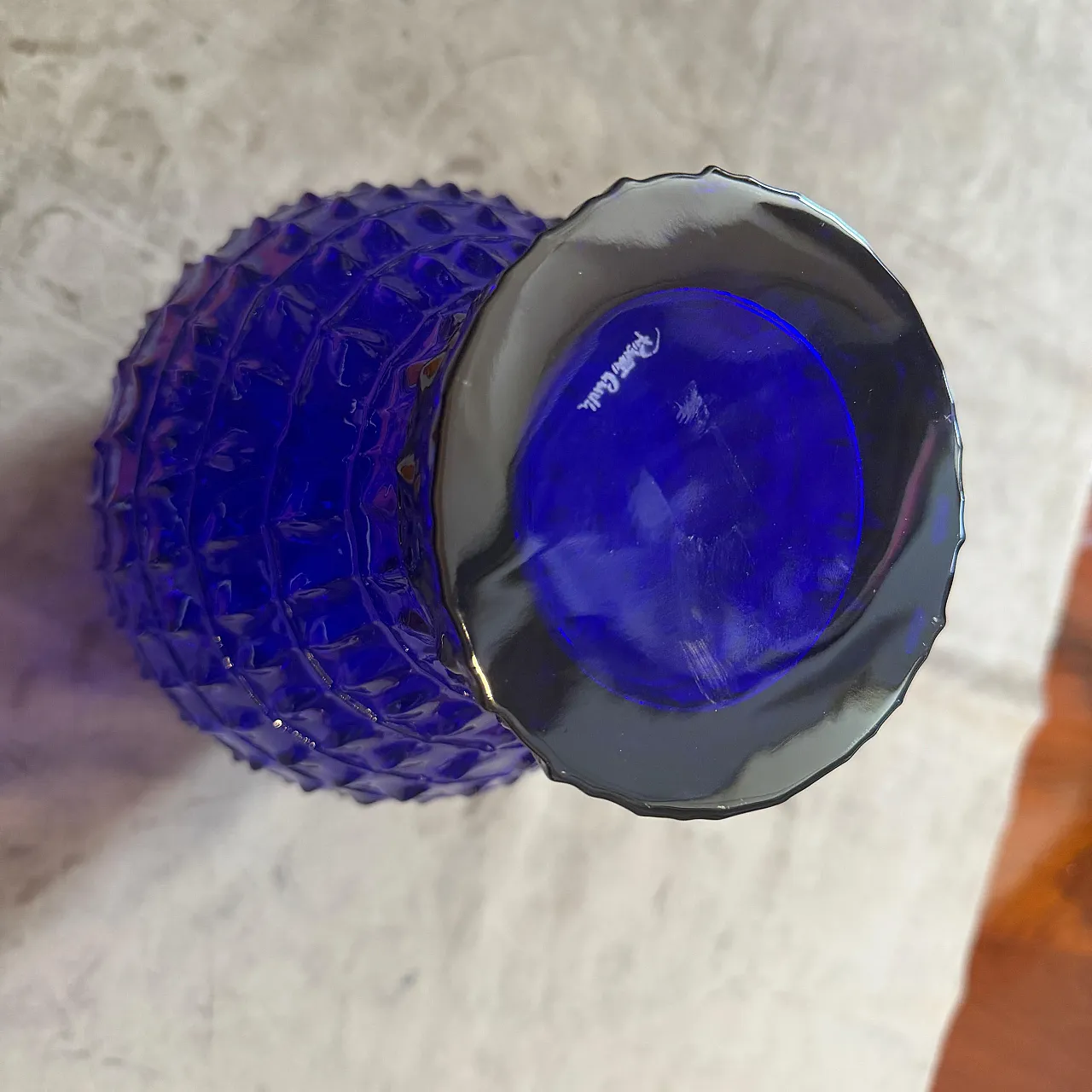 Roberto Cavalli cobalt blue glass vase, 2000s 15