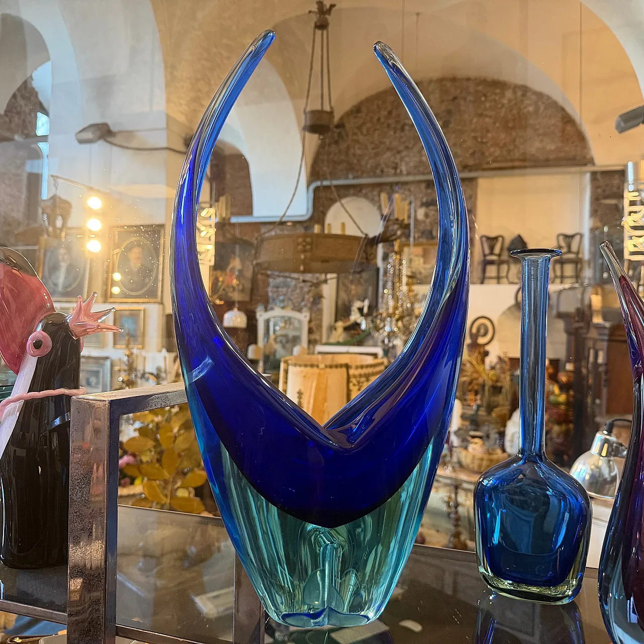 Murano glass huge centerpiece by Flavio Poli, 1960s 2