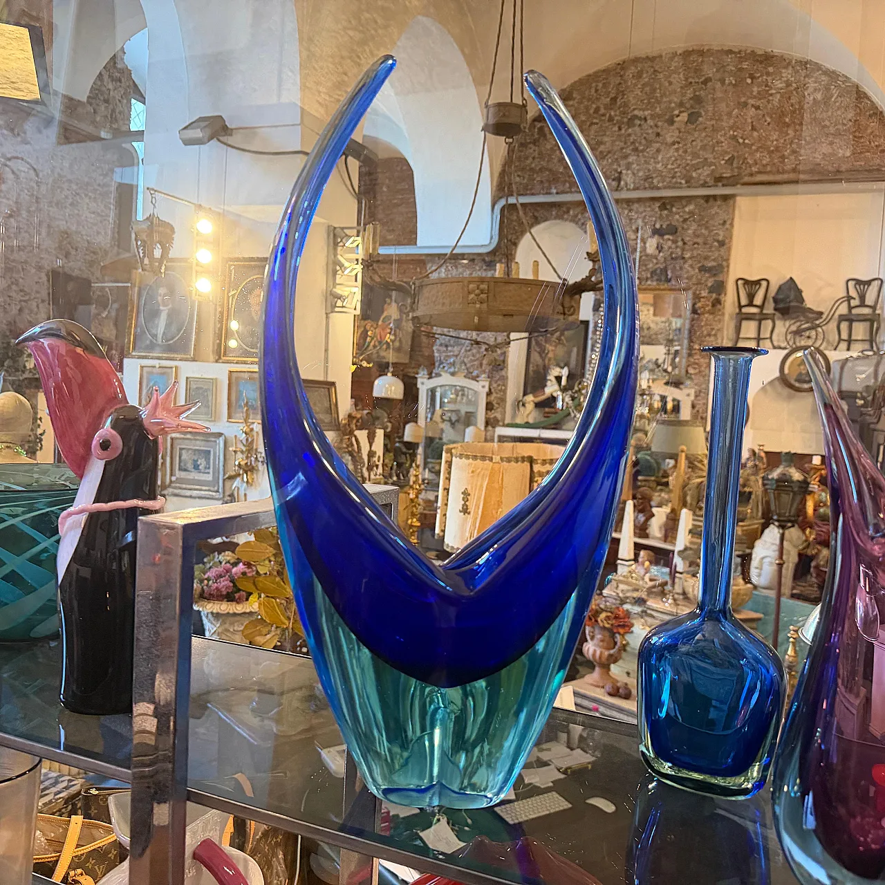Murano glass huge centerpiece by Flavio Poli, 1960s 11