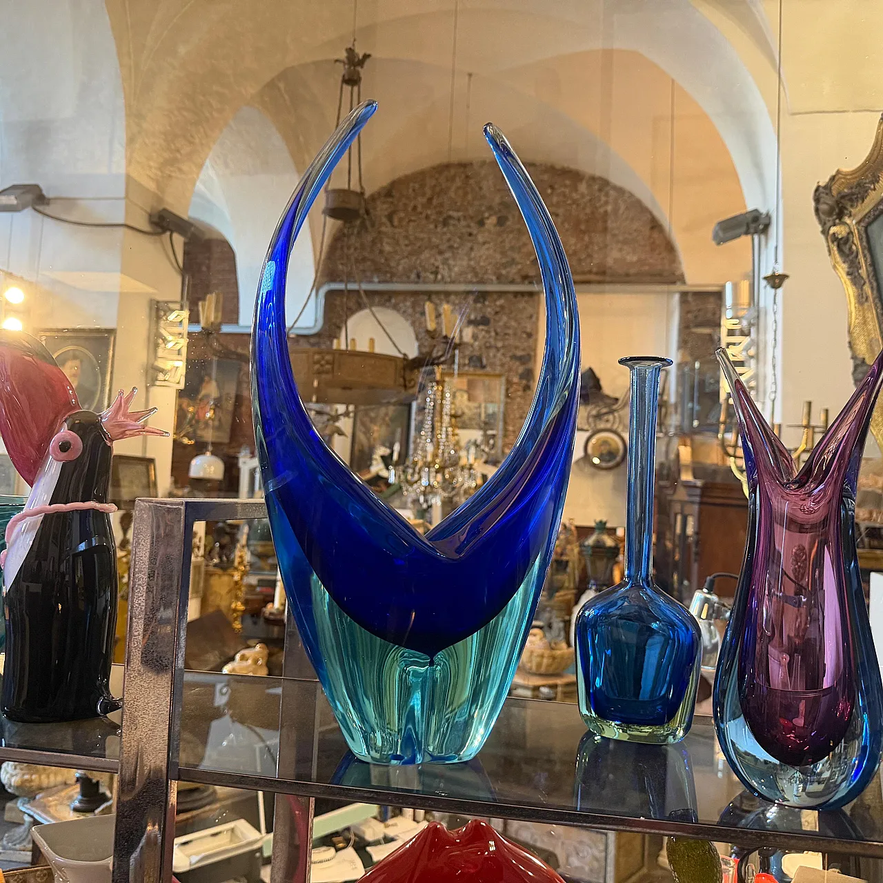 Murano glass huge centerpiece by Flavio Poli, 1960s 12