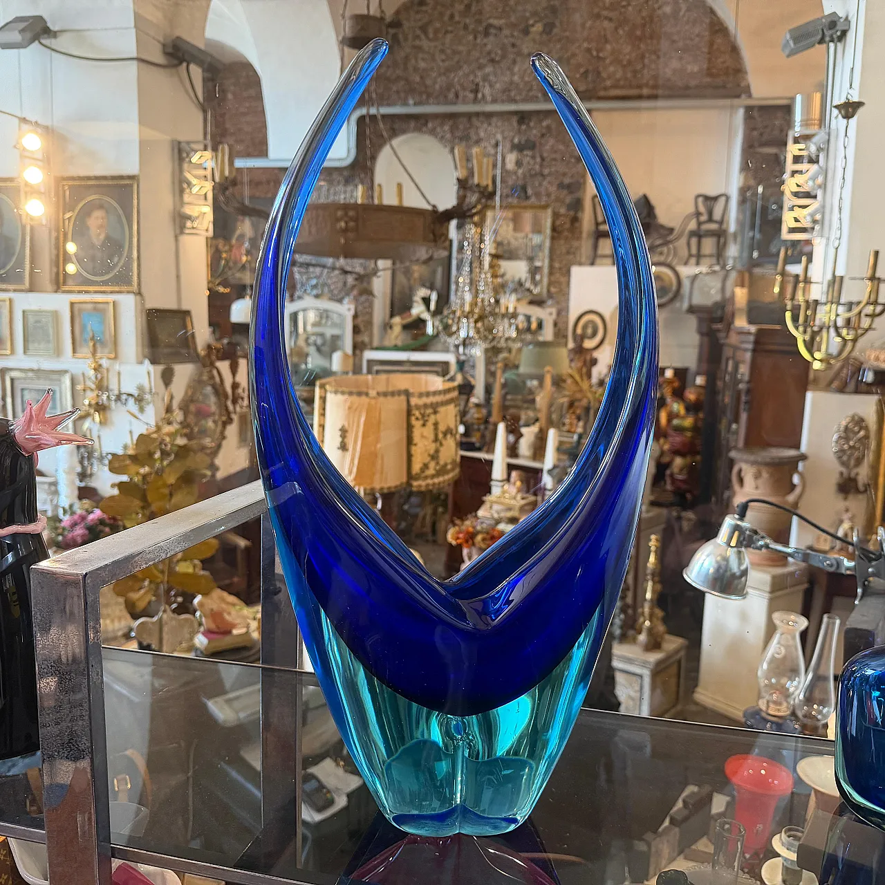 Murano glass huge centerpiece by Flavio Poli, 1960s 18