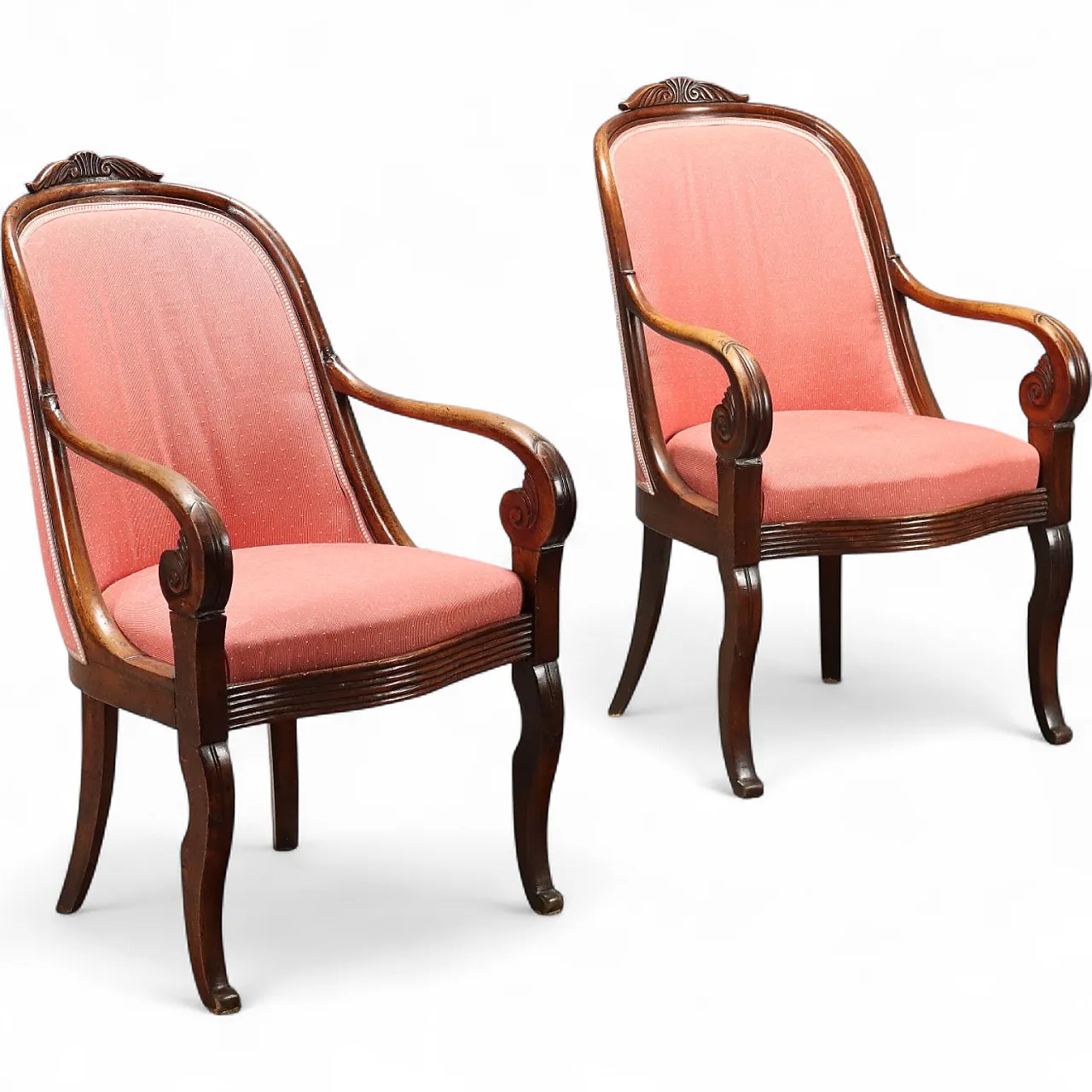 Pair of armchairs, 19th century 11