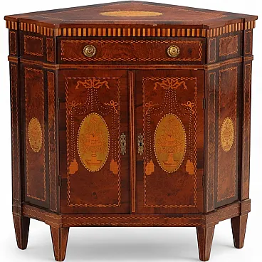 Neoclassical style corner cupboard, 19th century