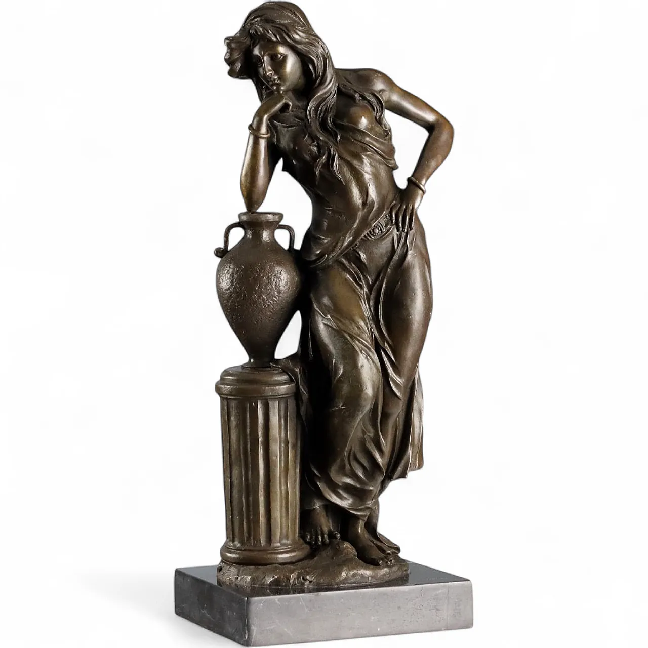 Female bronze figure by the Model of Emile Louis Picault, 20th century 10