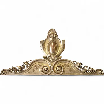 Louis Philippe frieze over the door in gilded wood, 19th century
