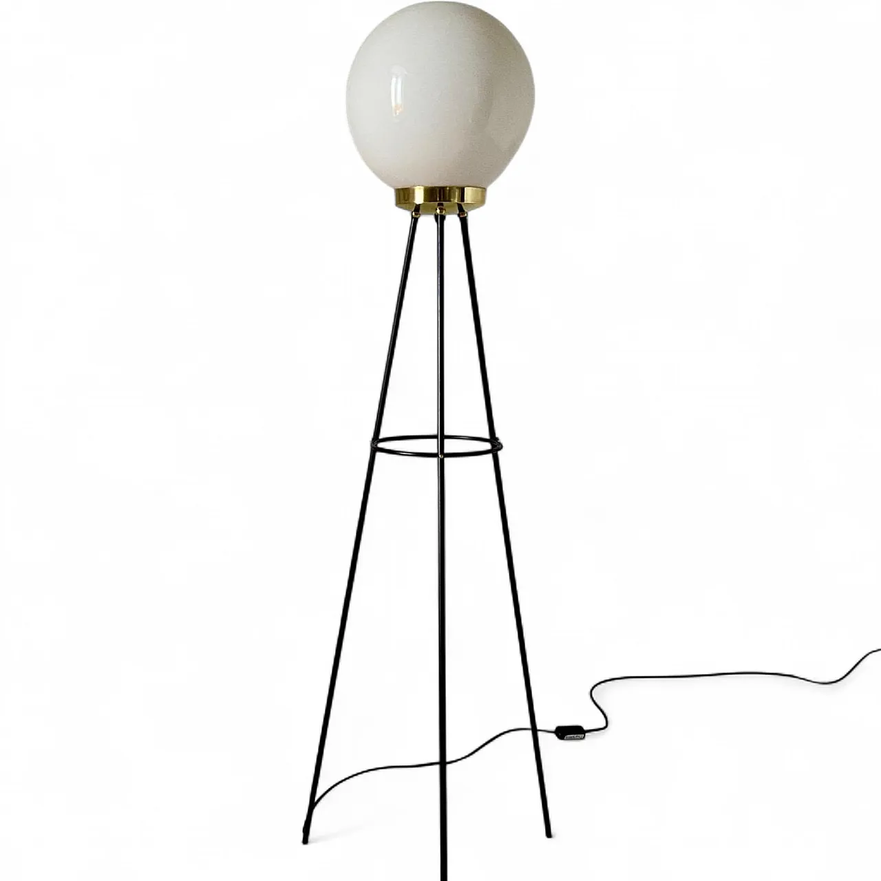 Lampada da terra a tripode di Stilnovo, anni '50 11
