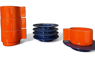 Breakfast cups by Franco Pozzi, 70s