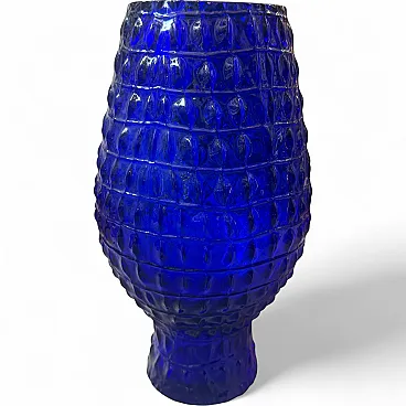 Roberto Cavalli cobalt blue glass vase, 2000s