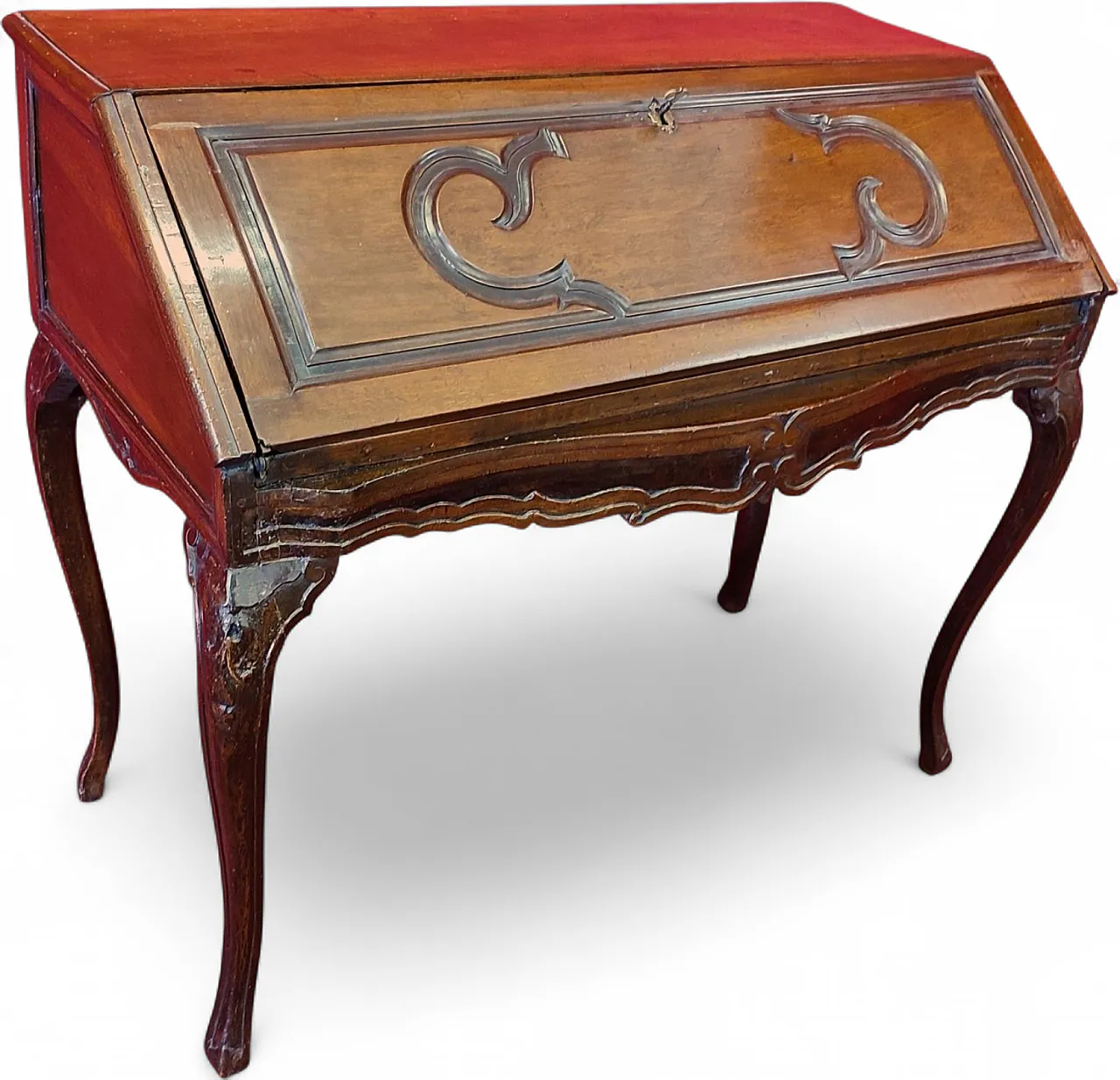 Walnut drop-leaf writing desk, 18th century 11