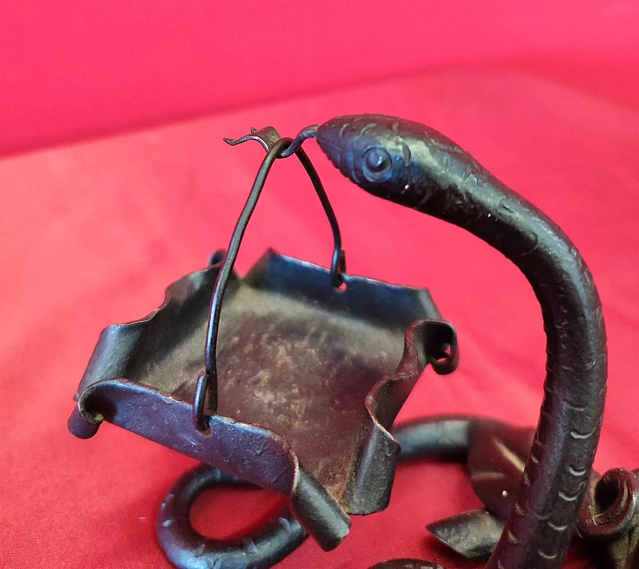 Wrought iron pocket watch holder, 20th century 3